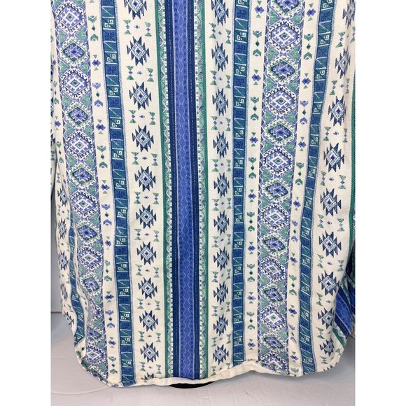 Caravan Mens Western Apparel Shirt Blue Size Large - Picture 4 of 16